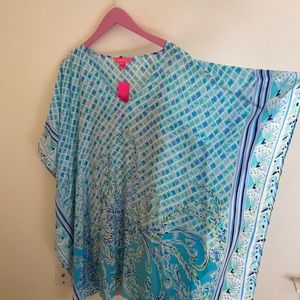 NWT Lilly Pulitzer Silk Lindamarie Caftan L/XL